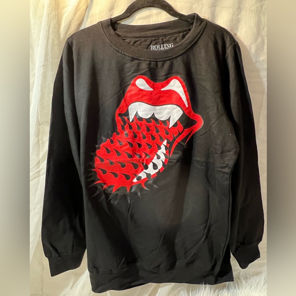 NWT Rolling Stones sweatshirt Unisex with spike tounge